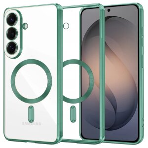 Husa MagSafe pentru Samsung Galaxy S26, Techsuit, Luxury Crystal, Verde Deschis