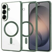 Husa MagSafe pentru Samsung Galaxy S26, Techsuit, Luxury Crystal, Verde Inchis