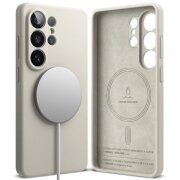 Husa MagSafe pentru Samsung Galaxy S26 Ultra, Ringke, Silicone, Crem
