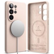 Husa MagSafe pentru Samsung Galaxy S26 Ultra, Ringke, Silicone, Roz