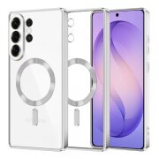 Husa MagSafe pentru Samsung Galaxy S26 Ultra, Techsuit, Luxury Crystal, Argintie