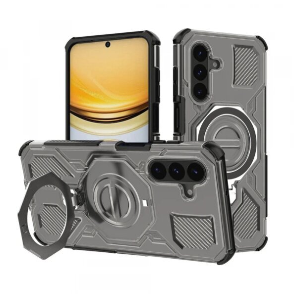 Husa pentru Samsung Galaxy A37 5G, Techsuit, Carbon Shield Pro, Fumurie