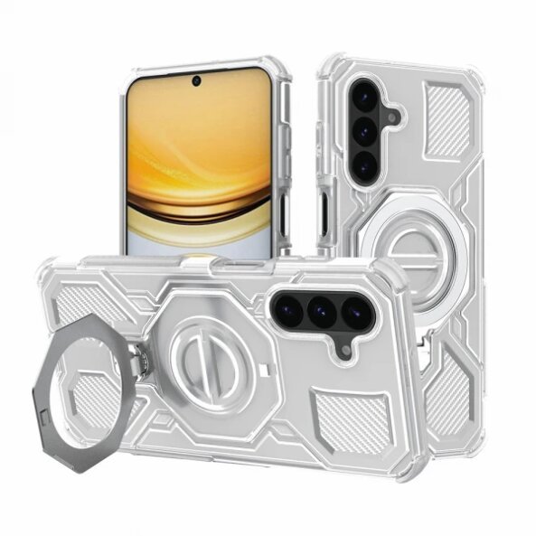 Husa pentru Samsung Galaxy A57 5G, Techsuit, Carbon Shield Pro, Alba