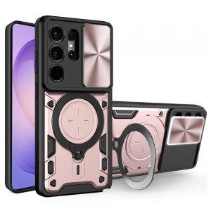 Husa pentru Samsung Galaxy S26 Ultra, Techsuit, CamGuard Pro, Roz Aurie