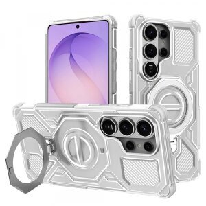 Husa pentru Samsung Galaxy S26 Ultra, Techsuit, Carbon Shield Pro, Alba