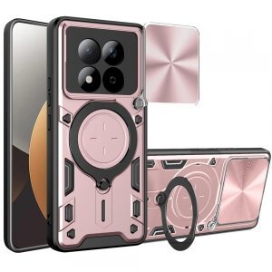 Husa pentru Xiaomi Redmi Note 15 Pro 5G, Techsuit, CamGuard Pro, Roz Aurie