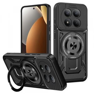 Husa pentru Xiaomi Redmi Note 15 Pro 5G, Techsuit, RuggedCam, Neagra