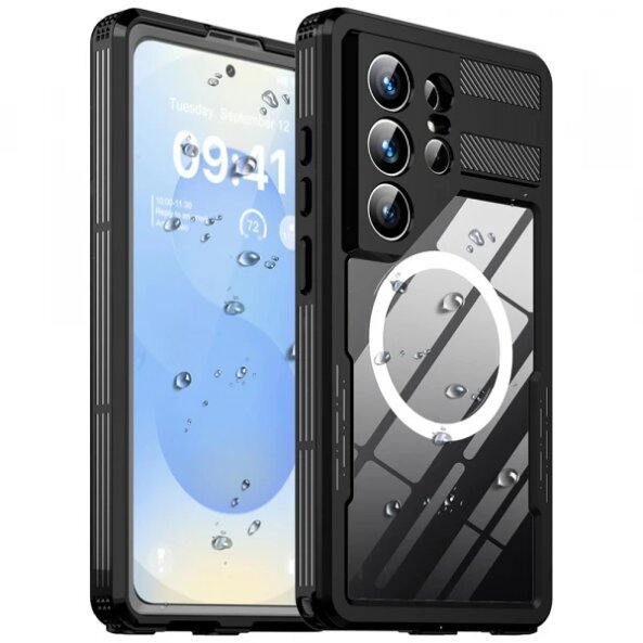 Husa Waterproof pentru Samsung Galaxy S26 Ultra, ShellBox, Neagra
