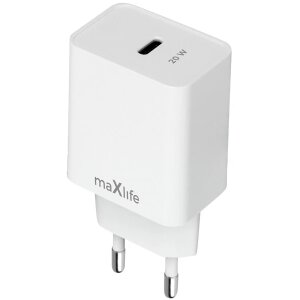 Incarcator Retea MaXlife MXTC-13-20C, 20W, 3A, 1 x USB-C, Alb 