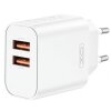 Incarcator Retea XO Design CE34, 12W, 2.4A, 2 x USB-A, Alb 