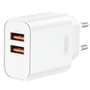 Incarcator Retea XO Design CE34, 12W, 2.4A, 2 x USB-A, Alb 