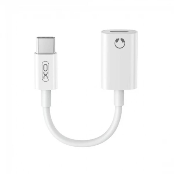 Adaptor Audio USB-C - Lightning XO Design NB-R268B, 0.12m, Alb 
