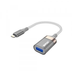 Adaptor OTG Lightning - USB-A BWOO BZ70, Gri 