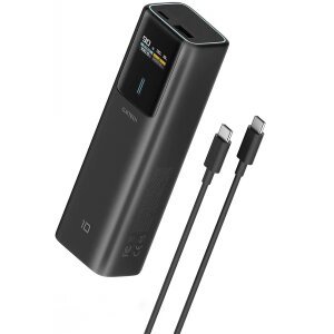 Baterie Externa Cuktech, 10000mAh, 150W, QC + PD, 1 x USB-A - 1 x USB-C, Neagra CKPB100PGLBL 