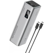 Baterie Externa Cuktech, 20000mAh, 100W, QC + PD, 1 x USB-A - 2 x USB-C, Gri CUKP200XGLGR 