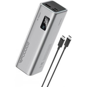 Baterie Externa Cuktech, 20000mAh, 100W, QC + PD, 1 x USB-A - 2 x USB-C, Gri CUKP200XGLGR 