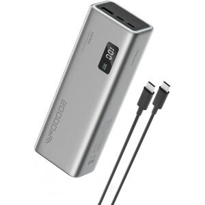 Baterie Externa Cuktech P+ No.15, 20000mAh, 150W, QC + PD, 1 x USB-A - 2 x USB-C, Gri CUKPB200GLBK 