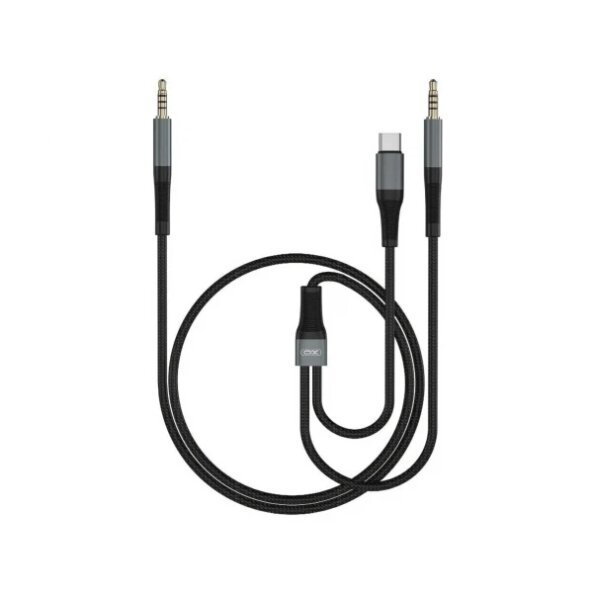 Cablu Audio USB-C / 3.5mm - 3.5mm XO Design NB178B, 1m, Negru 