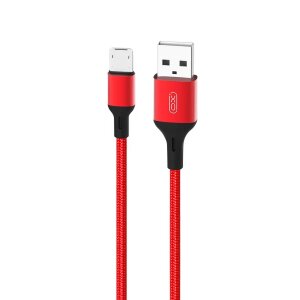 Cablu Date si Incarcare USB-A - microUSB XO Design NB143, 18W, 2m, Rosu 