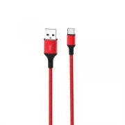 Cablu Date si Incarcare USB-A - USB-C XO Design NB143, 18W, 2m, Rosu 