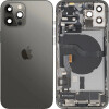 Capac Baterie Apple iPhone 12 Pro, Cu Carcasa Mijloc, Full Parts, Gri (Graphite), Swap 