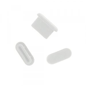 Dop Anti Praf Port Telefon OEM, USB-C, Set 10 bucati, Alb 
