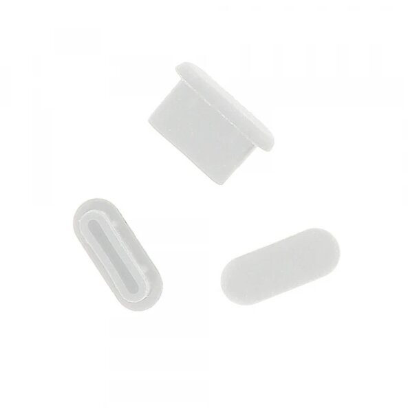 Dop Anti Praf Port Telefon OEM, USB-C, Set 10 bucati, Alb 