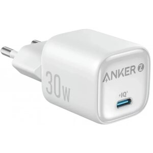 Incarcator Retea Anker Zolo, 30W, 3A, 1 x USB-C, Alb A2698G21 