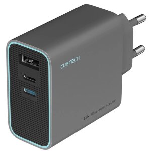 Incarcator Retea Cuktech, 65W, 3A, 1 x USB-A - 2 x USB-C, Gri CUKAD653EUGR 
