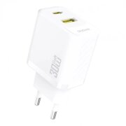 Incarcator Retea Dudao A27TEU, 30W, 3A, 1 x USB-A - 1 x USB-C, Alb 