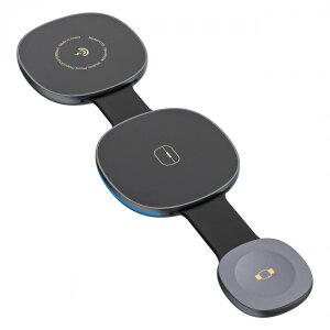 Incarcator Retea Wireless Dudao A11S 3in1, 15W, Negru 