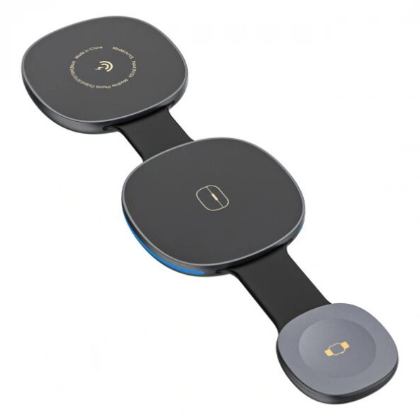 Incarcator Retea Wireless Dudao A11S 3in1, 15W, Negru 