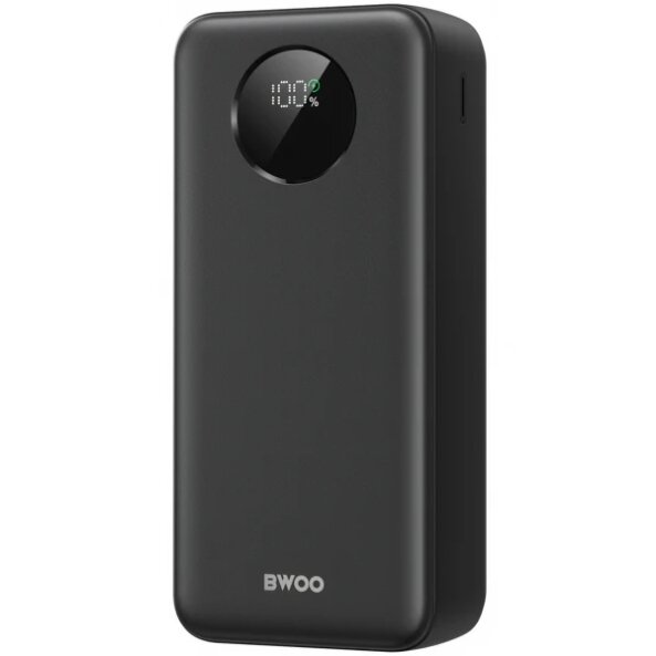 Baterie Externa BWOO BO-P64, 30000mAh, 22.5W, QC + PD, 1 x USB-C - 2 x USB-A, Neagra 