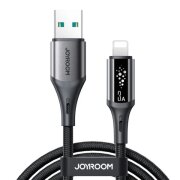 Cablu Date si Incarcare USB-A - Lightning Joyroom S-A60 StarTalk, 18W, 1.2m, Negru 