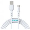 Cablu Date si Incarcare USB-C - USB-C BWOO X172C, 60W, 1m, Alb 