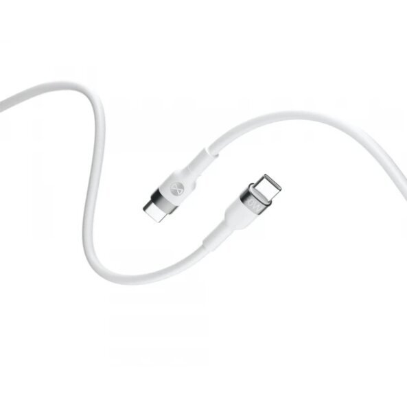 Cablu Date si Incarcare USB-C - USB-C Forever Flexible, 60W, 2m, Alb 