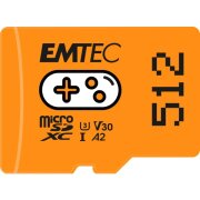 Card Memorie microSDXC Emtec Gaming Android A2, 512Gb, Clasa 10 / UHS-1 U3 ECMSDM512GXCU3G 