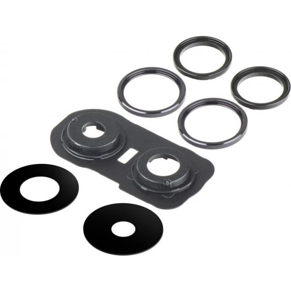 Geam Camera Spate Xiaomi Redmi Note 13 4G, Wide + UltraWide, cu Rama, Negru 