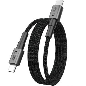 Cablu Date si Incarcare USB-C - USB-C Tech-Protect Ultraboost DNA MagTwist, 100W, 2m, Gri 