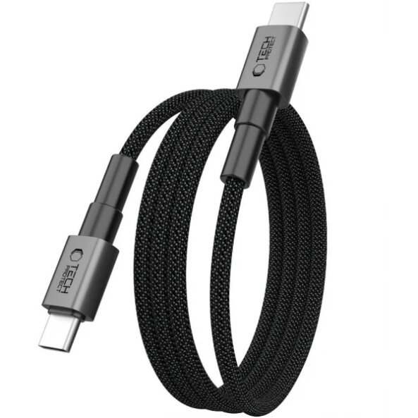 Cablu Date si Incarcare USB-C - USB-C Tech-Protect Ultraboost DNA MagTwist, 100W, 2m, Gri 