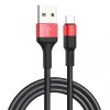Cablu Date si Incarcare USB la USB Type-C HOCO X26 Xpress, 1 m, Negru Rosu 