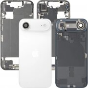 Capac Baterie Apple iPhone 17 Air, Cu Carcasa Mijloc, Full Parts, Alb (Cloud White), Swap 