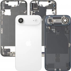 Capac Baterie Apple iPhone 17 Air, Cu Carcasa Mijloc, Full Parts, Alb (Cloud White), Swap 