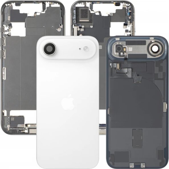 Capac Baterie Apple iPhone 17 Air, Cu Carcasa Mijloc, Full Parts, Alb (Cloud White), Swap 
