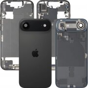 Capac Baterie Apple iPhone 17 Air, Cu Carcasa Mijloc, Full Parts, Negru (Space Black), Swap 