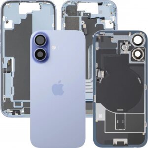 Capac Baterie Apple iPhone 17, Cu Carcasa Mijloc, Full Parts, Albastru (Mist Blue), Swap 