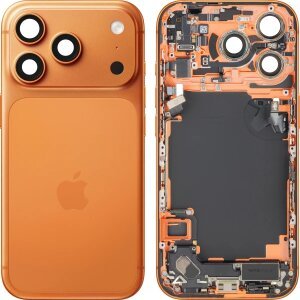 Capac Baterie Apple iPhone 17 Pro, Cu Carcasa Mijloc, Full Parts, Portocaliu (Cosmic Orange), Swap 