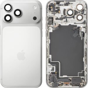 Capac Baterie Apple iPhone 17 Pro Max, Cu Carcasa Mijloc, Full Parts, Argintiu, Swap 