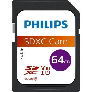 Card Memorie SDXC Philips, 64Gb, Clasa 10 / UHS-1 U1 FM64SD55B/00 