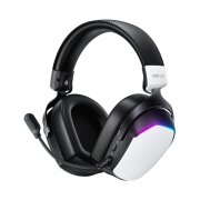 Casti Gaming Wireless Acefast H11, RGB, BT / Wi-FI / Wired, Albe